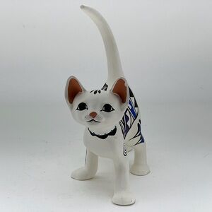 Native American Cat Sculpture Figurine Navajo Indigenous Pueblo Southwest Art